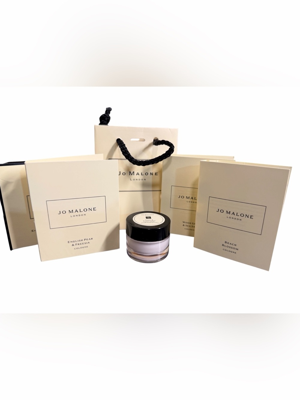 Jo Malone Cream Moisturizer & Four Scents.